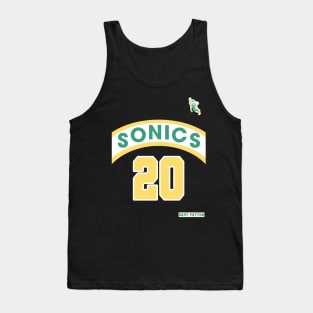 Gary Payton Retro Supersonics Jersey 90s Style Fan Art Tank Top